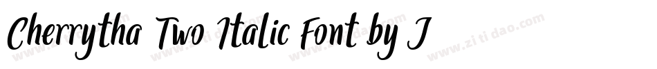 Cherrytha Two Italic Font by Jasm-7NTypes字体转换